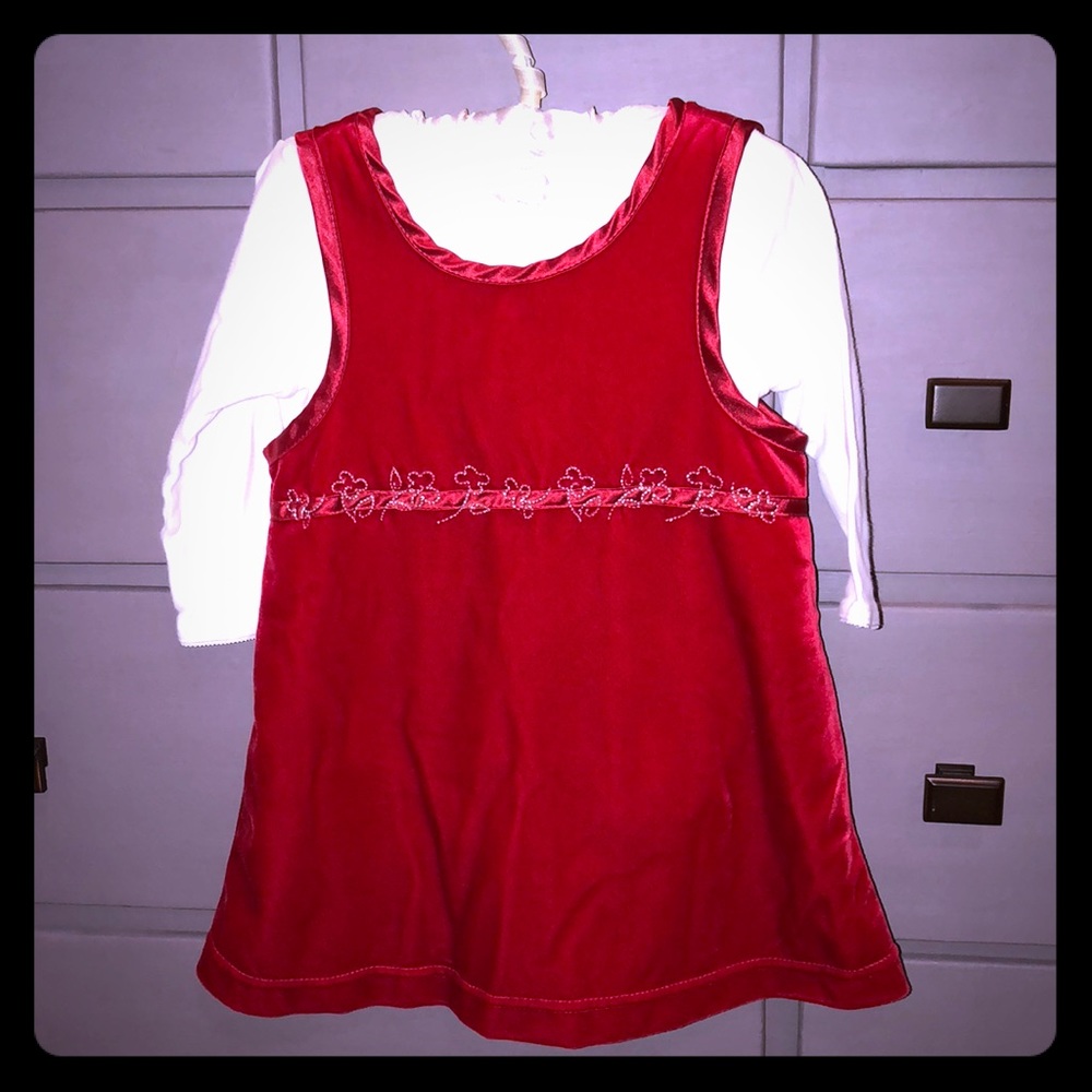 18 month girls All Mine velvet dress